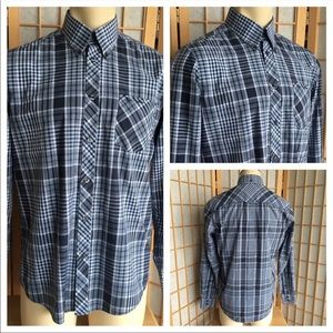 Ben Sherman Plaid Long Sleeve Shirt SZ L